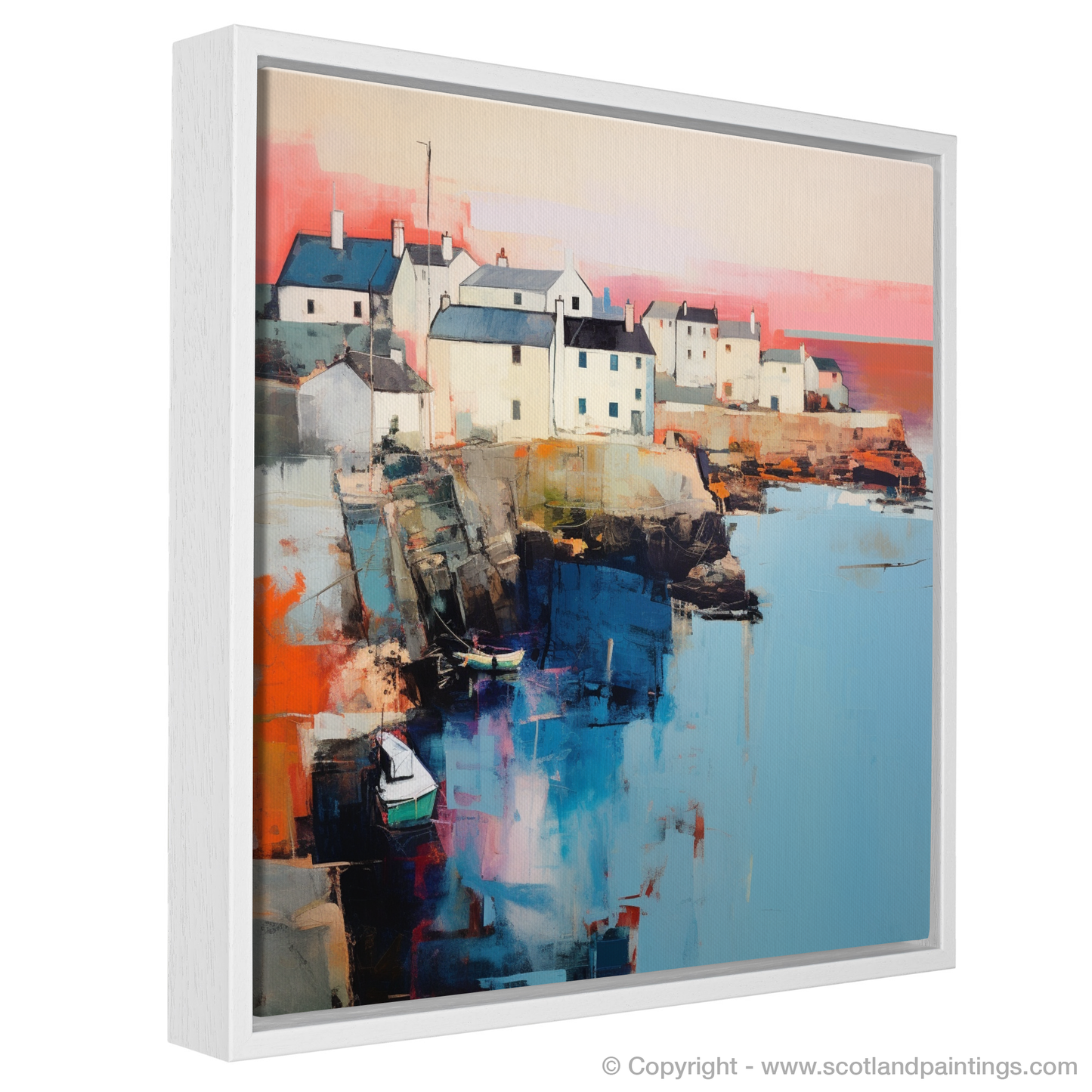 Portsoy Harbour at Dusk: An Abstract Ode to Scottish Coastal Splendour