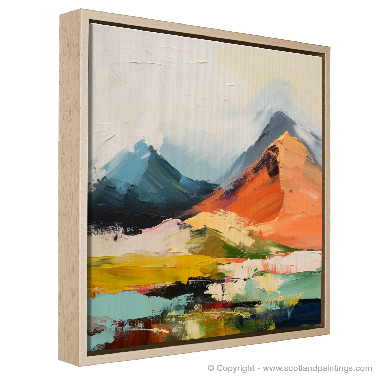 Abstract Essence of Liathach: A Scottish Mountain Symphony in Colour and Texture