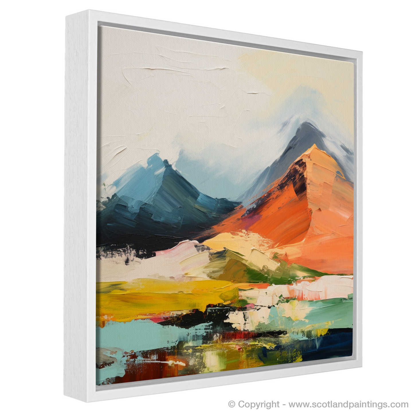 Abstract Essence of Liathach: A Scottish Mountain Symphony in Colour and Texture