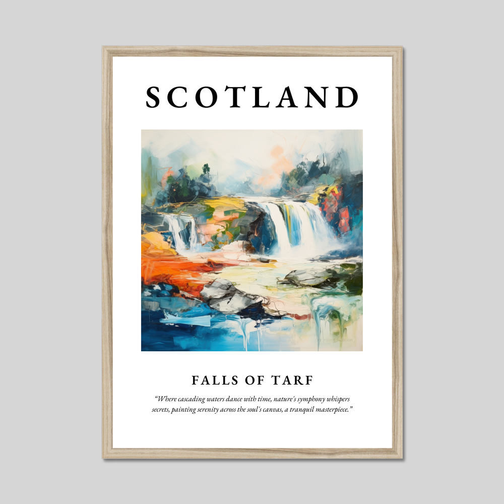 Poster in a natural frame with the word Scotland