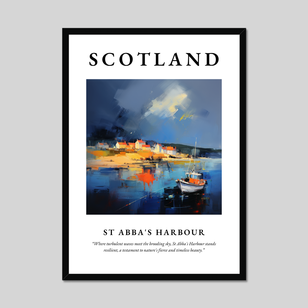 Poster of St Abba's Harbour, Scotland.