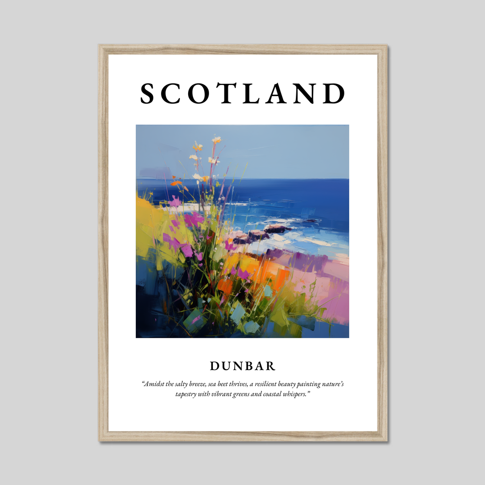 Poster in a natural frame with the word Scotland