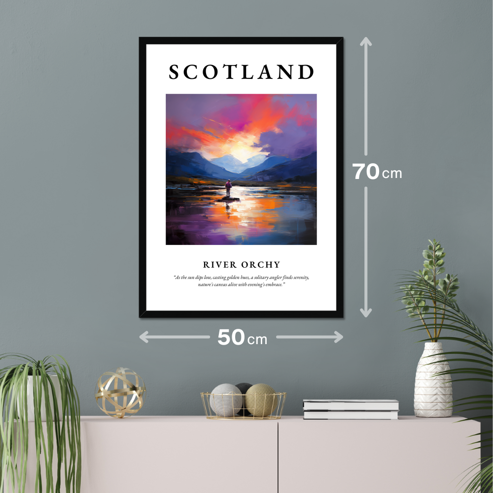 Poster of River Orchy hanging on a wall