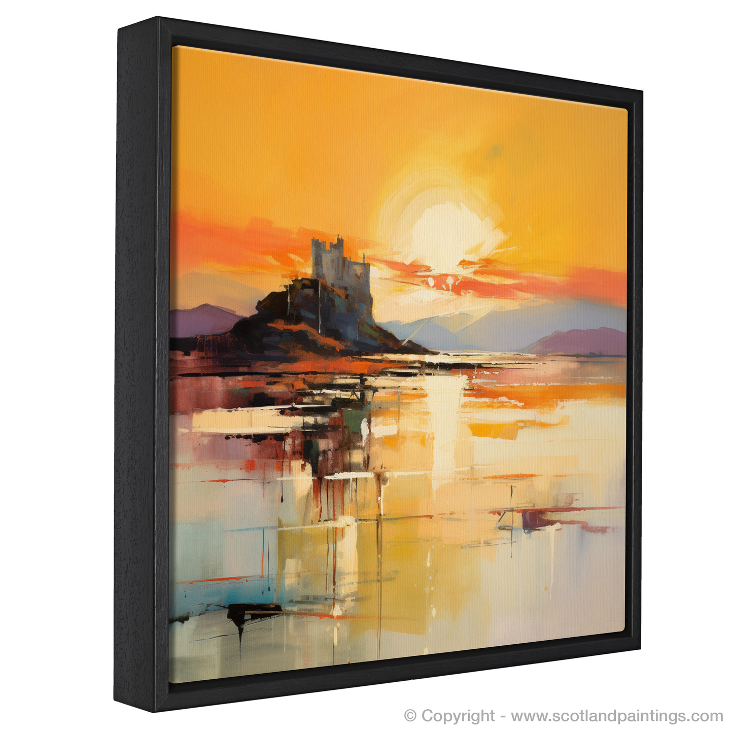 Golden Hour at Castle Stalker Bay - An Abstract Ode to Scottish Coves