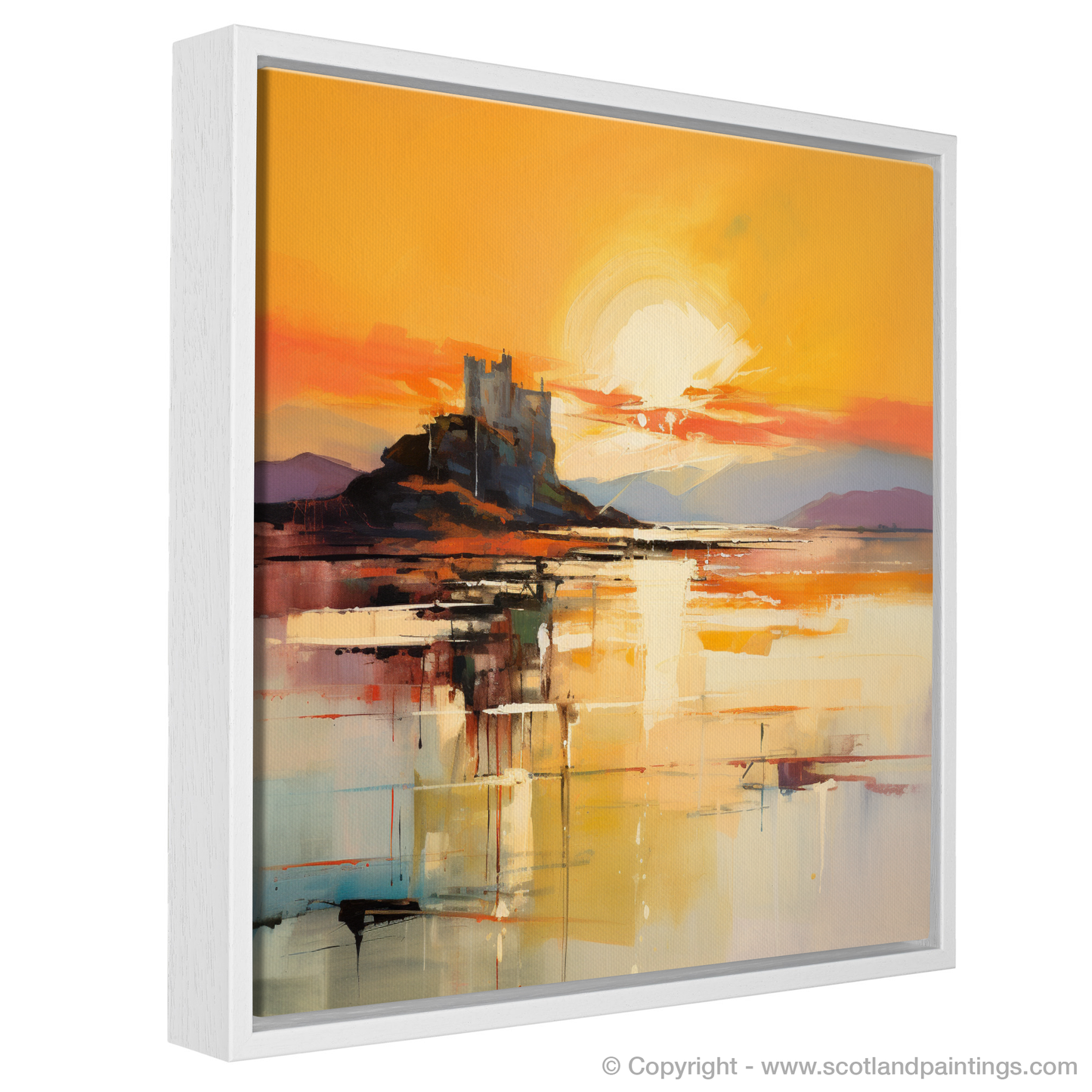 Golden Hour at Castle Stalker Bay - An Abstract Ode to Scottish Coves