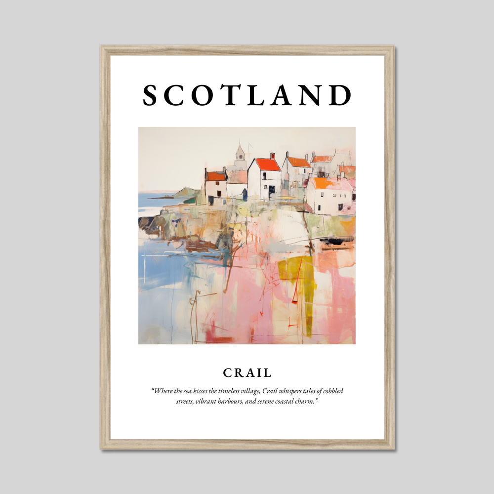 Poster in a natural frame with the word Scotland