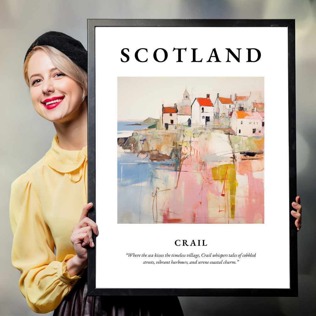 Person holding a poster of Crail