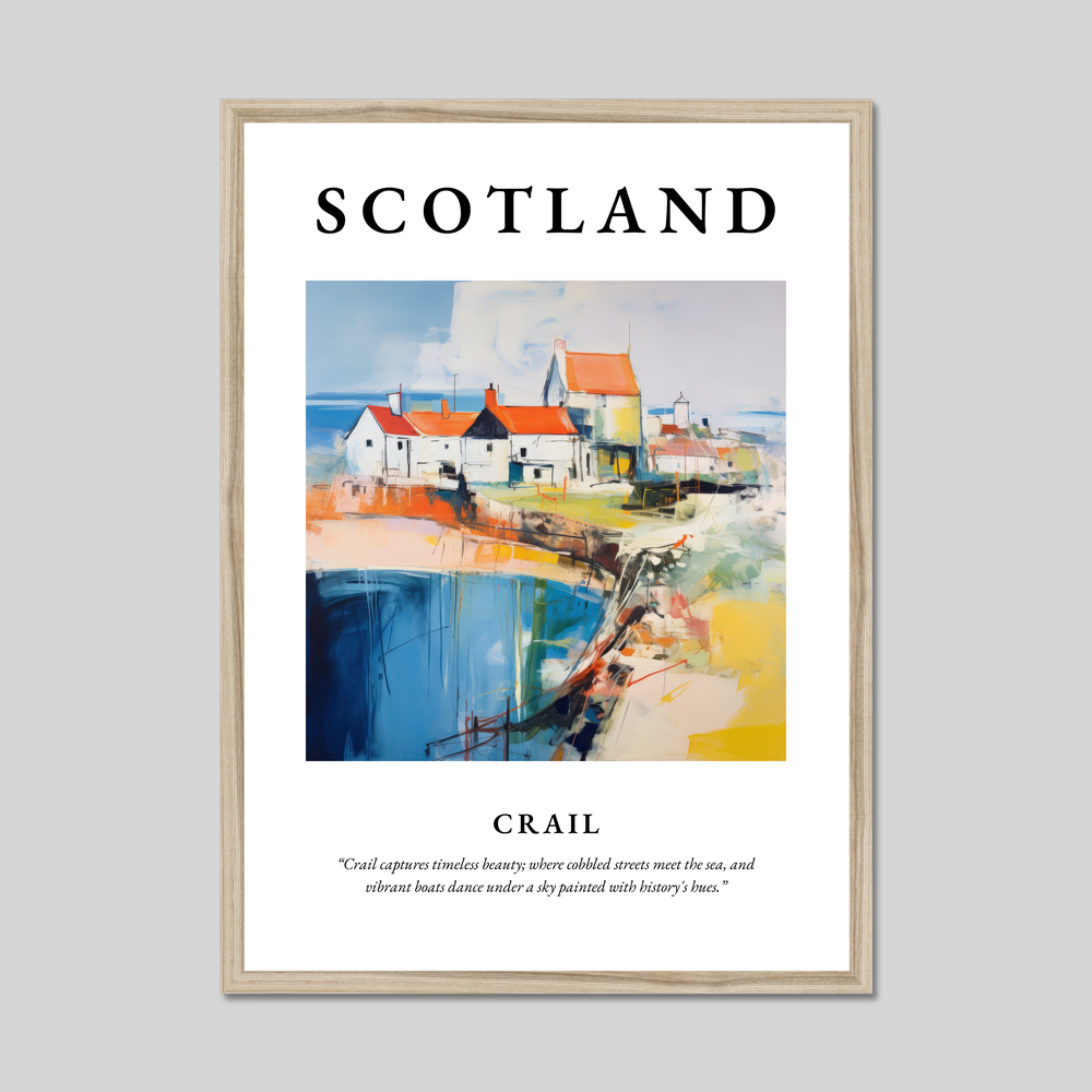 Poster in a natural frame with the word Scotland