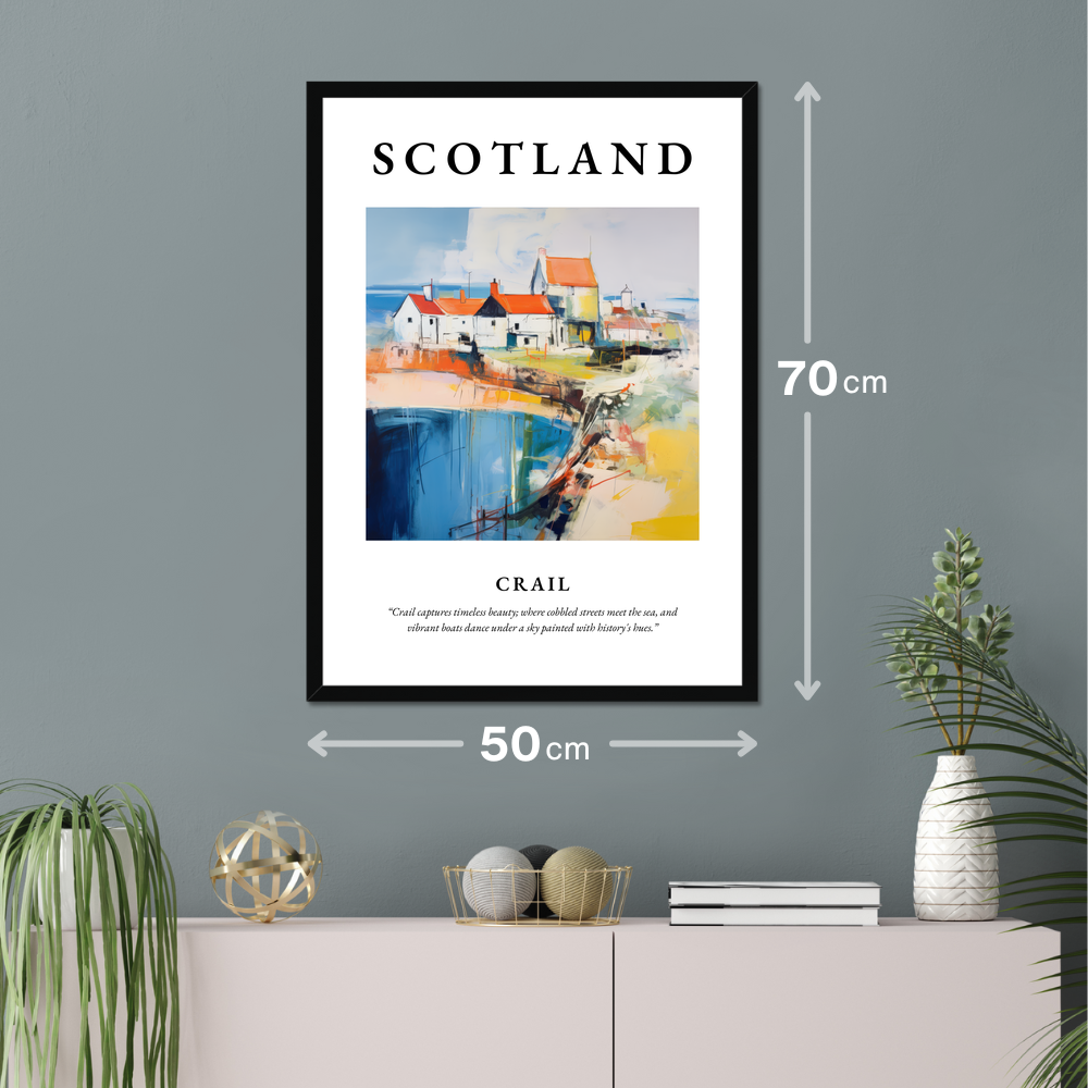 Poster of Crail hanging on a wall