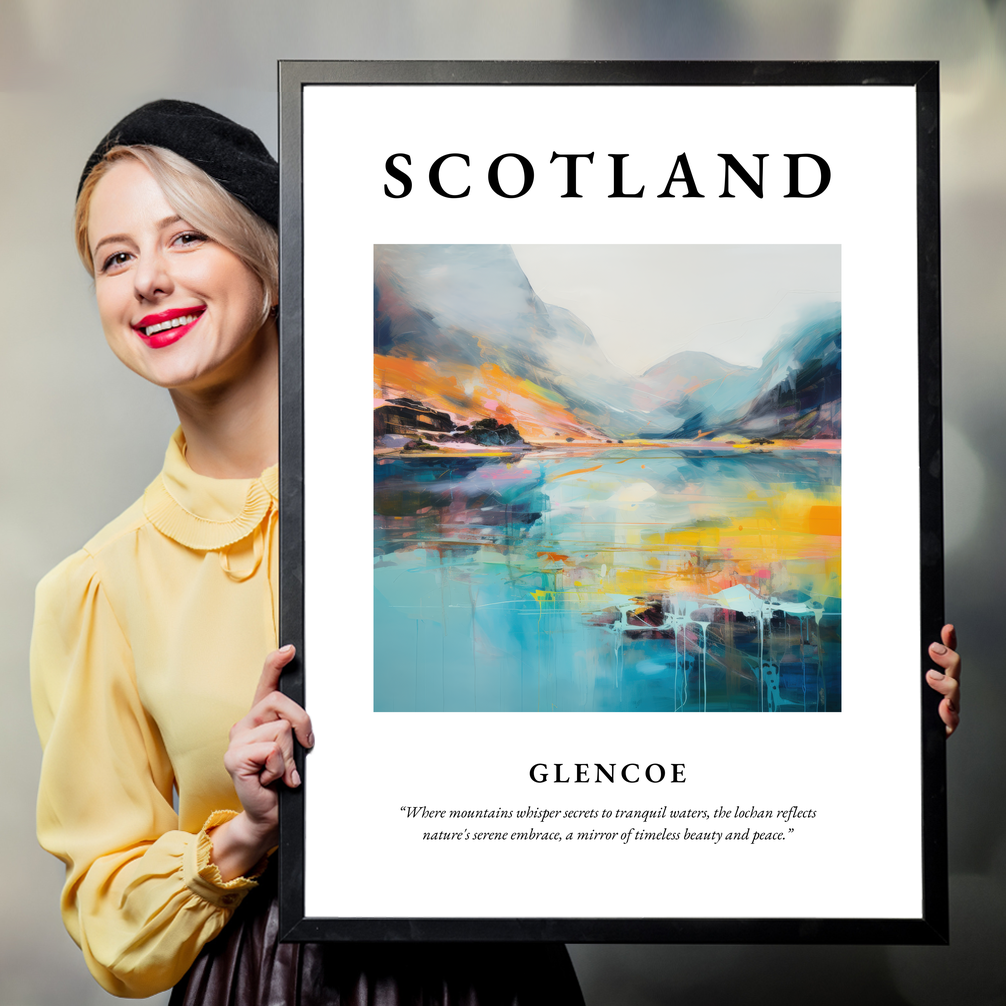 Person holding a poster of Glencoe