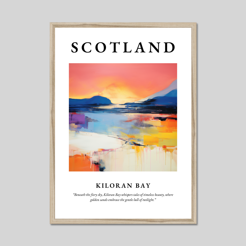 Poster in a natural frame with the word Scotland