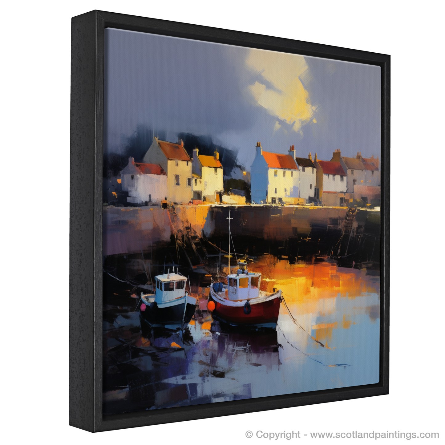 Crail Harbour at Dusk: An Expressionist Ode to Scottish Coastal Serenity