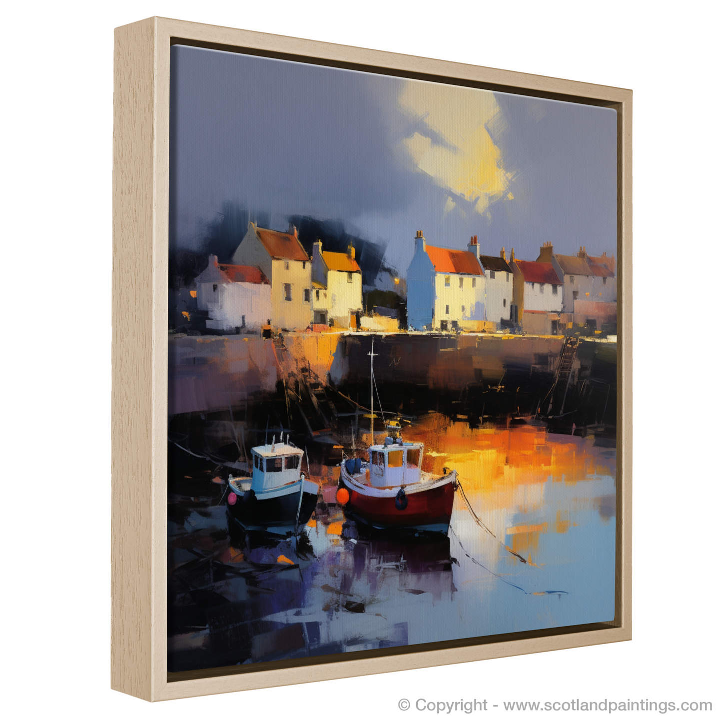 Crail Harbour at Dusk: An Expressionist Ode to Scottish Coastal Serenity