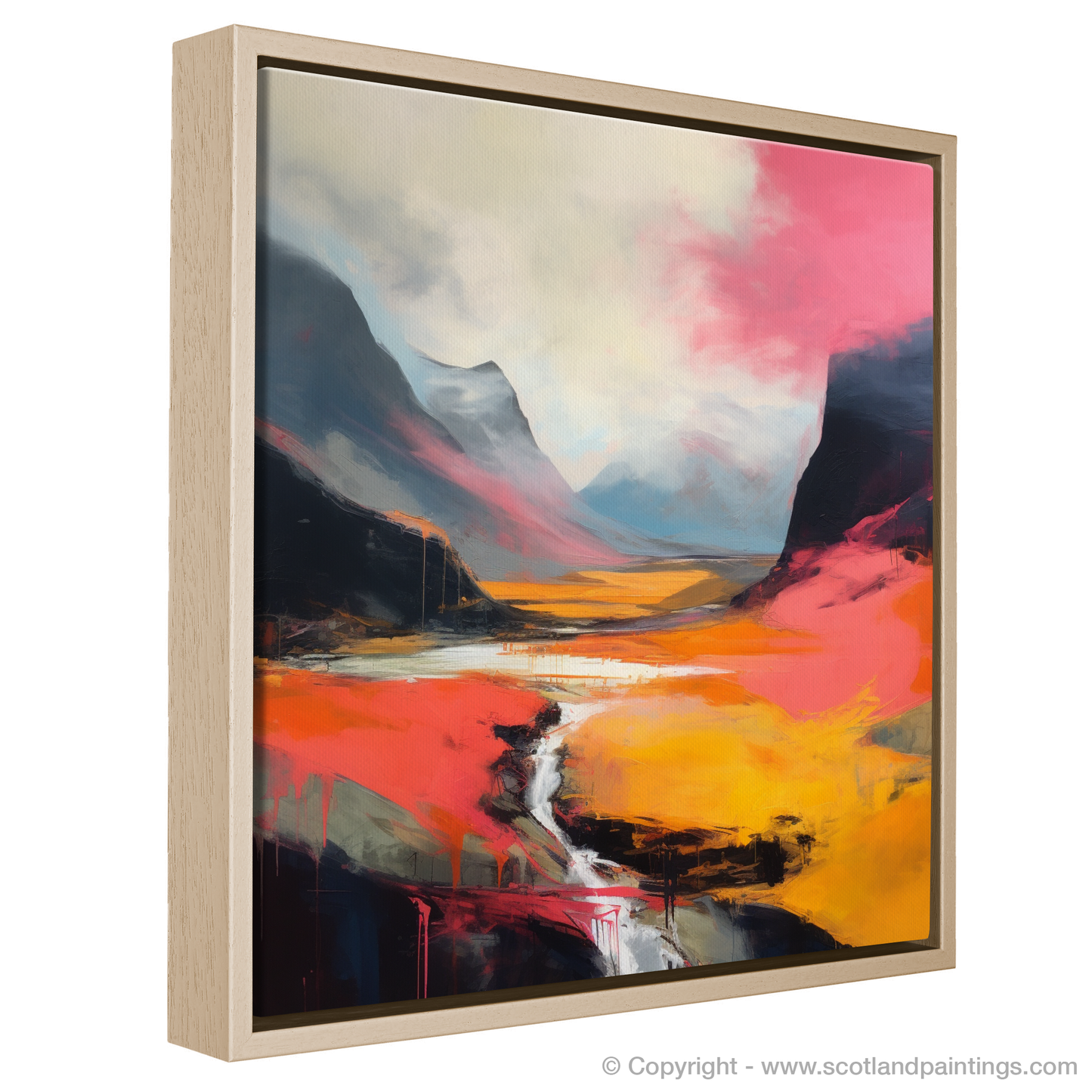 Crimson Clouds over Glencoe Valley: An Abstract Highland Symphony