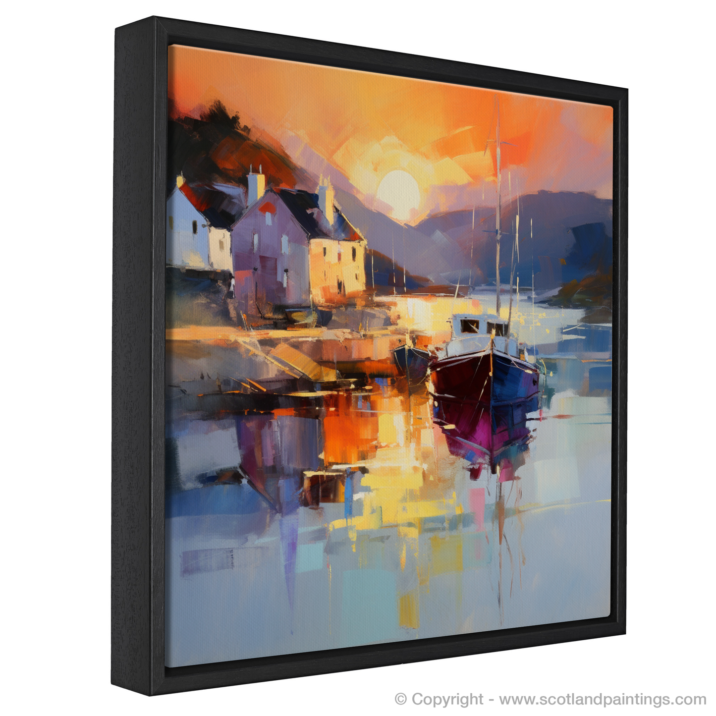 Tayvallich Harbour Aglow: An Expressionist Ode to Golden Hour