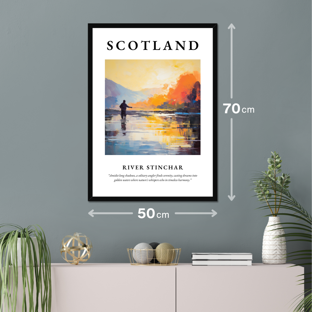 Poster of River Stinchar hanging on a wall