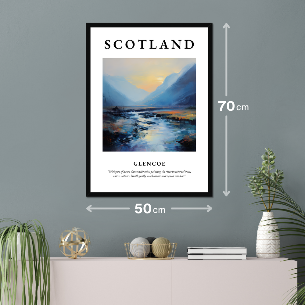 Poster of Glencoe hanging on a wall