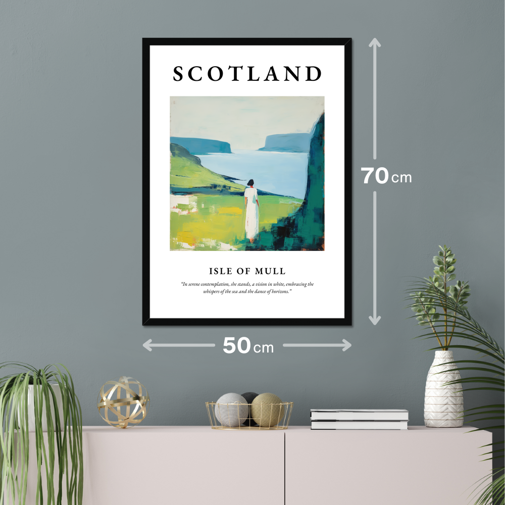 Poster of Isle of Mull hanging on a wall