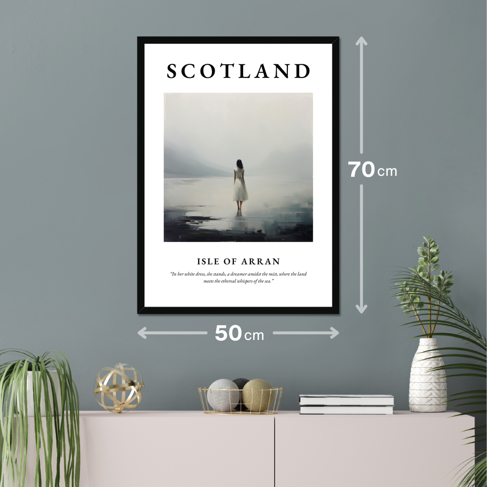 Poster of Isle of Arran hanging on a wall