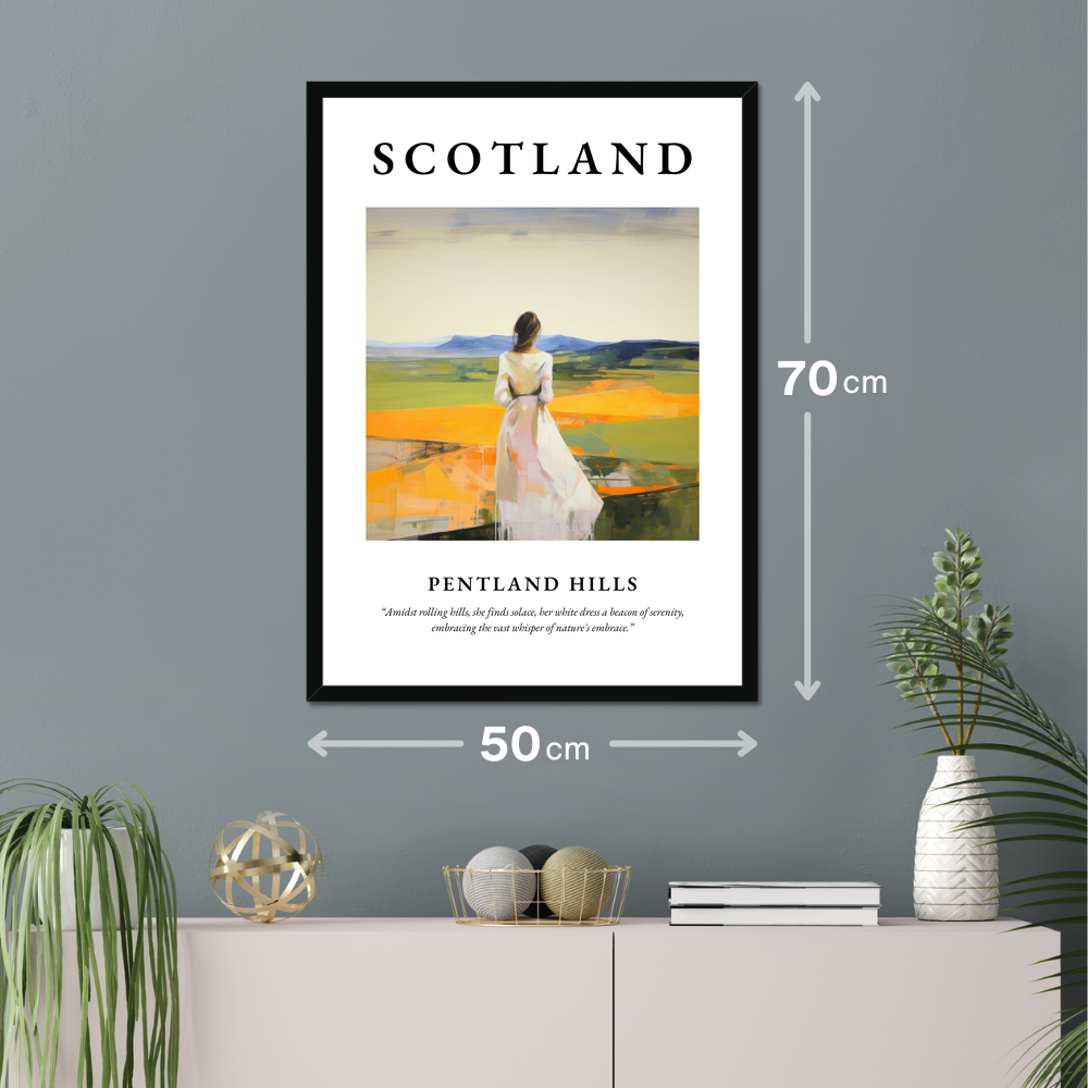 Poster of Pentland Hills hanging on a wall