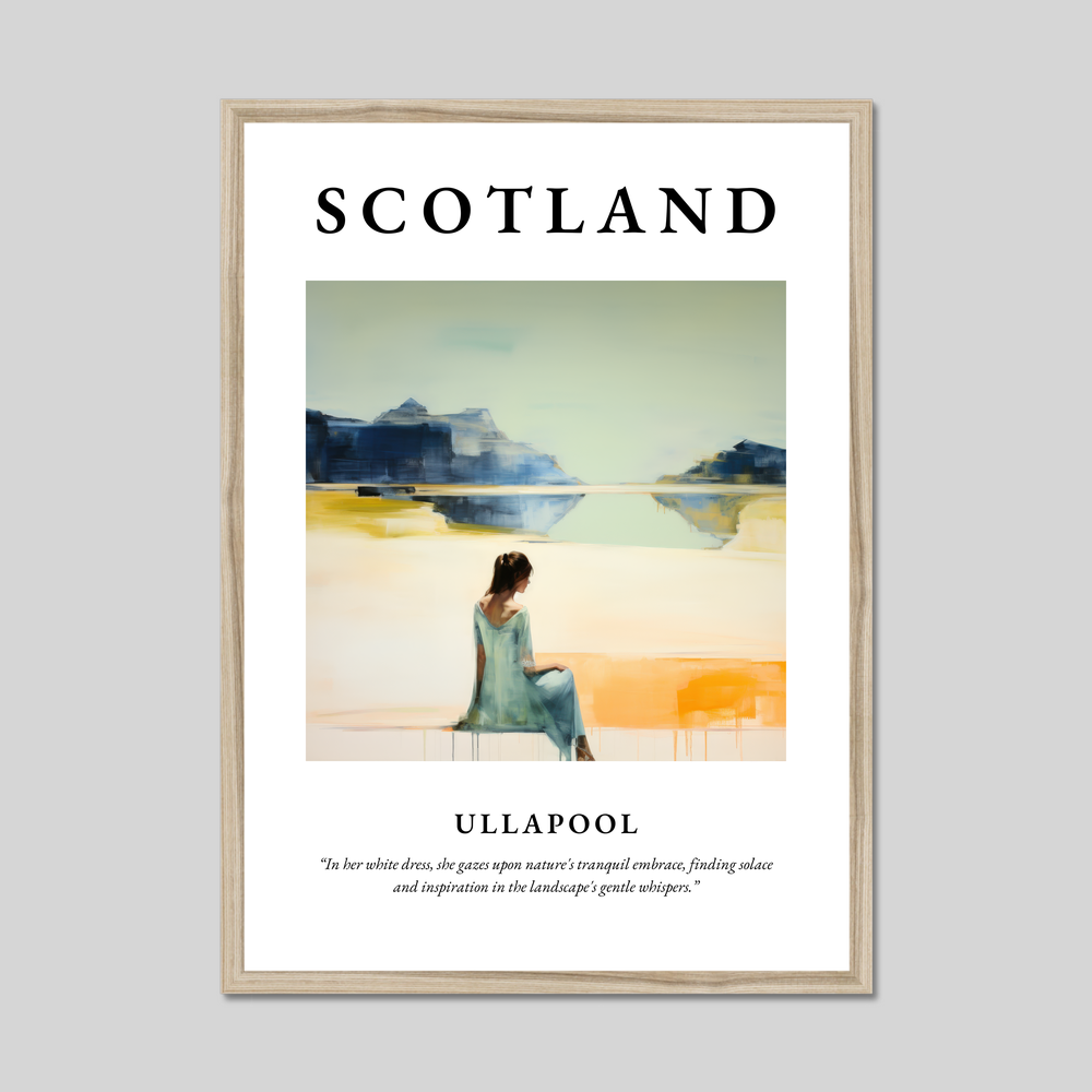 Poster in a natural frame with the word Scotland