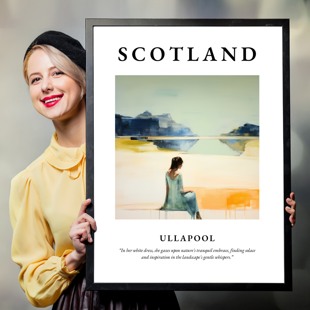 Person holding a poster of Ullapool