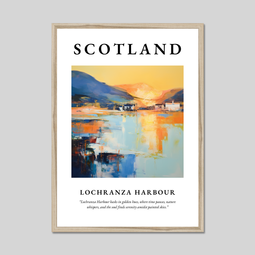 Poster in a natural frame with the word Scotland