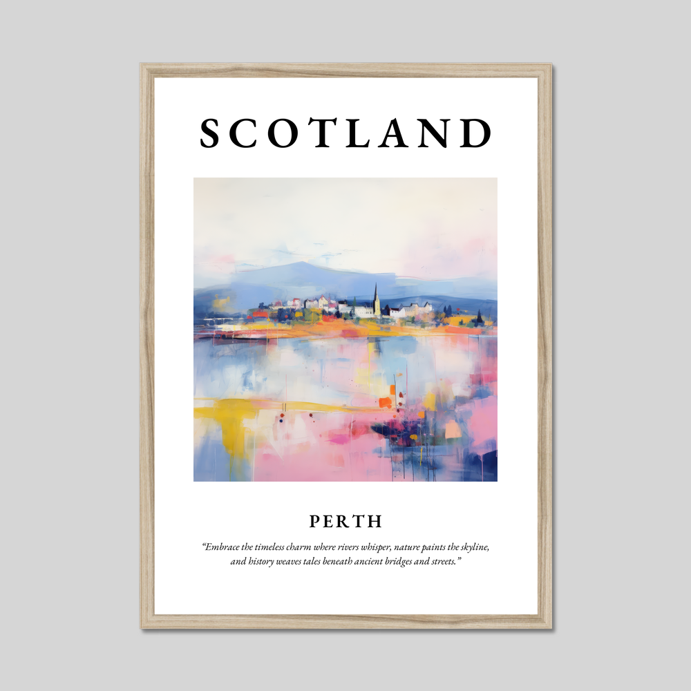 Poster in a natural frame with the word Scotland