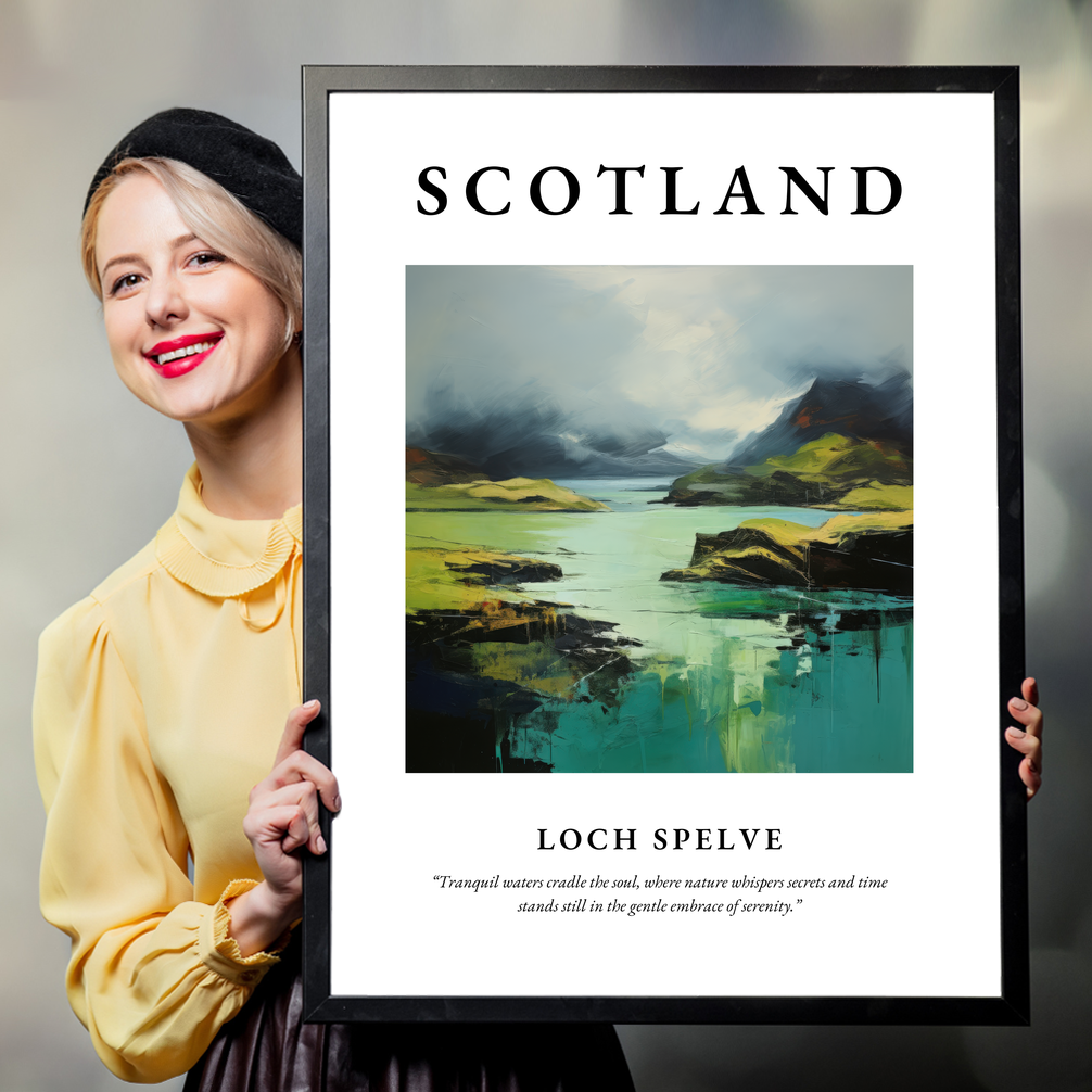 Person holding a poster of Loch Spelve