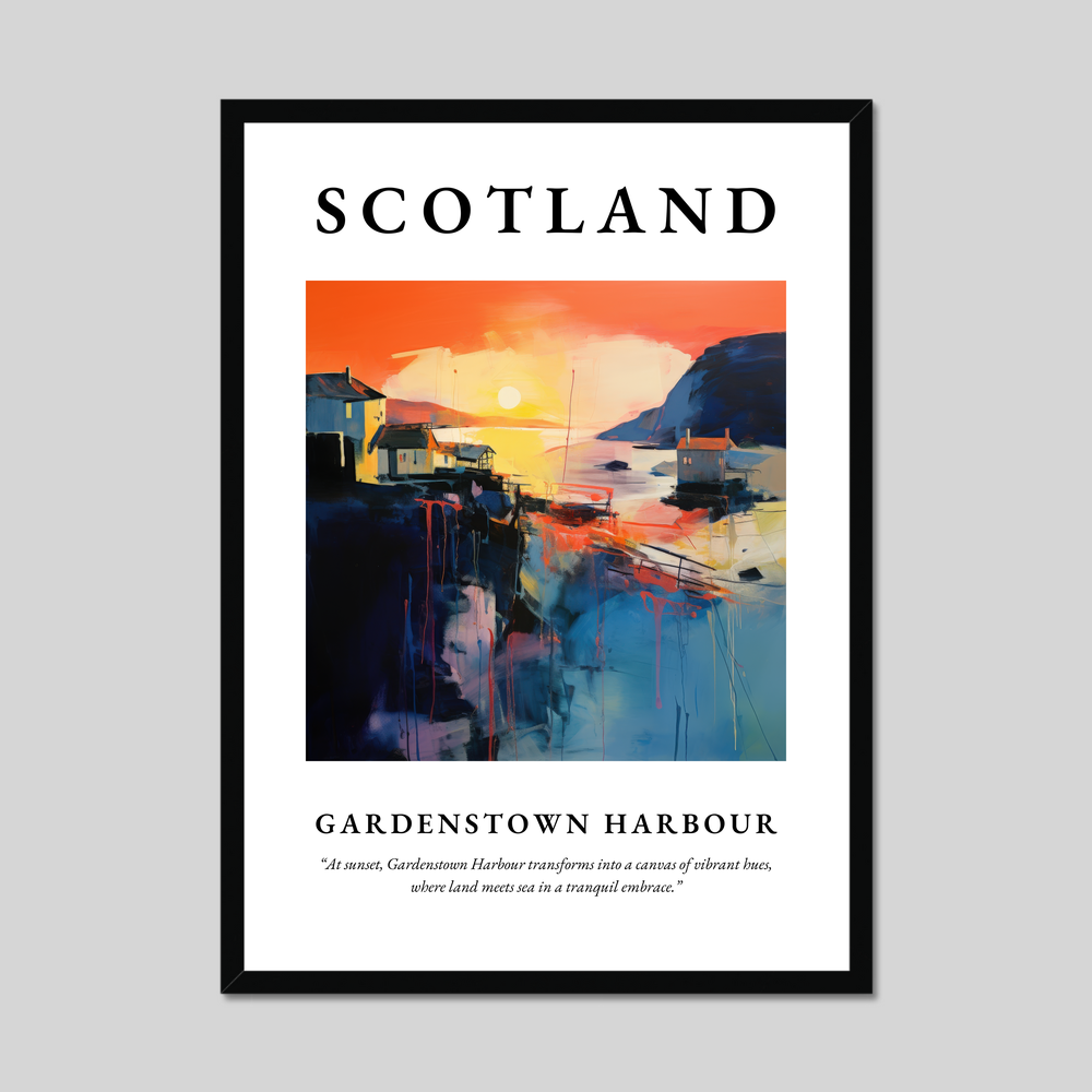 Poster of Gardenstown Harbour, Scotland.