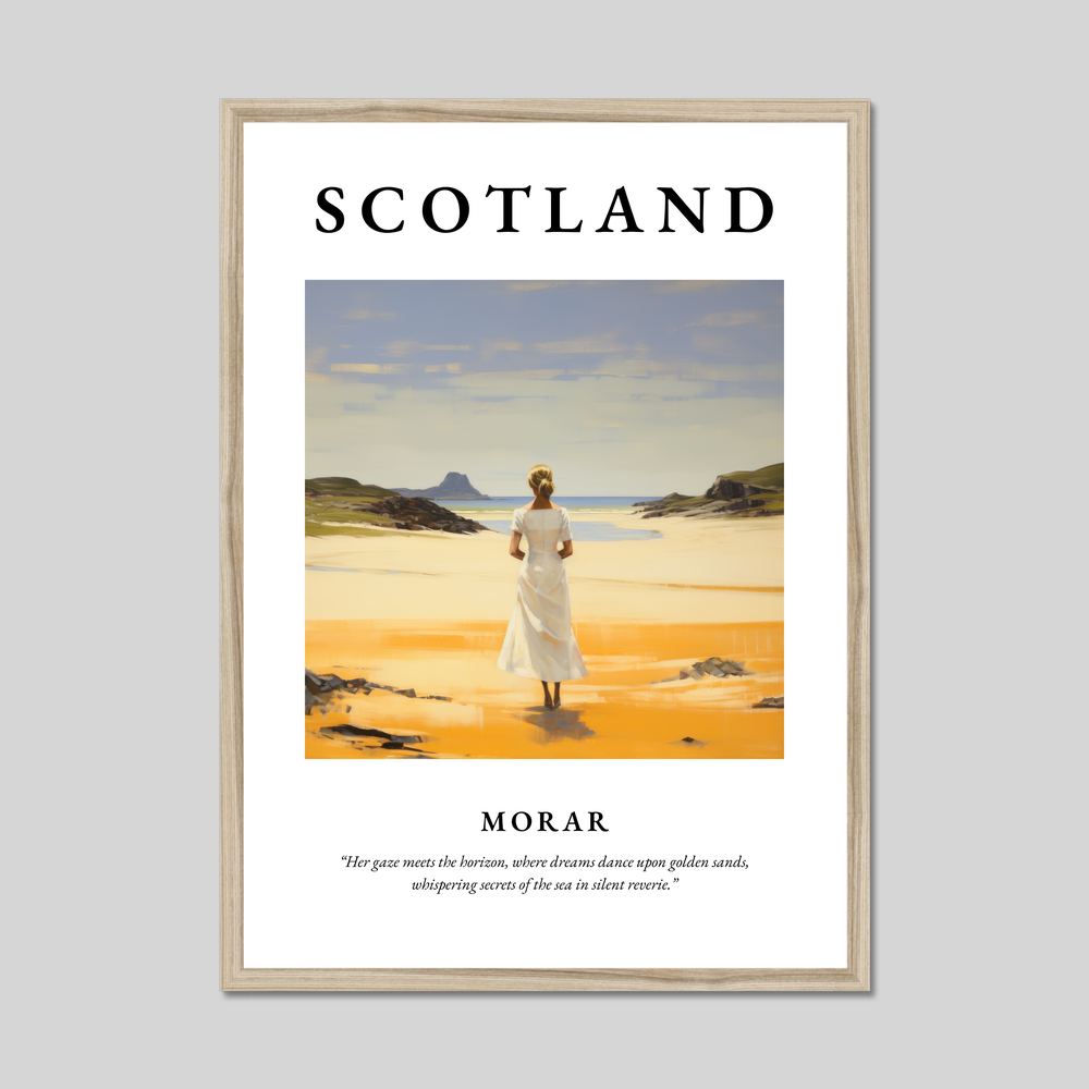 Poster in a natural frame with the word Scotland