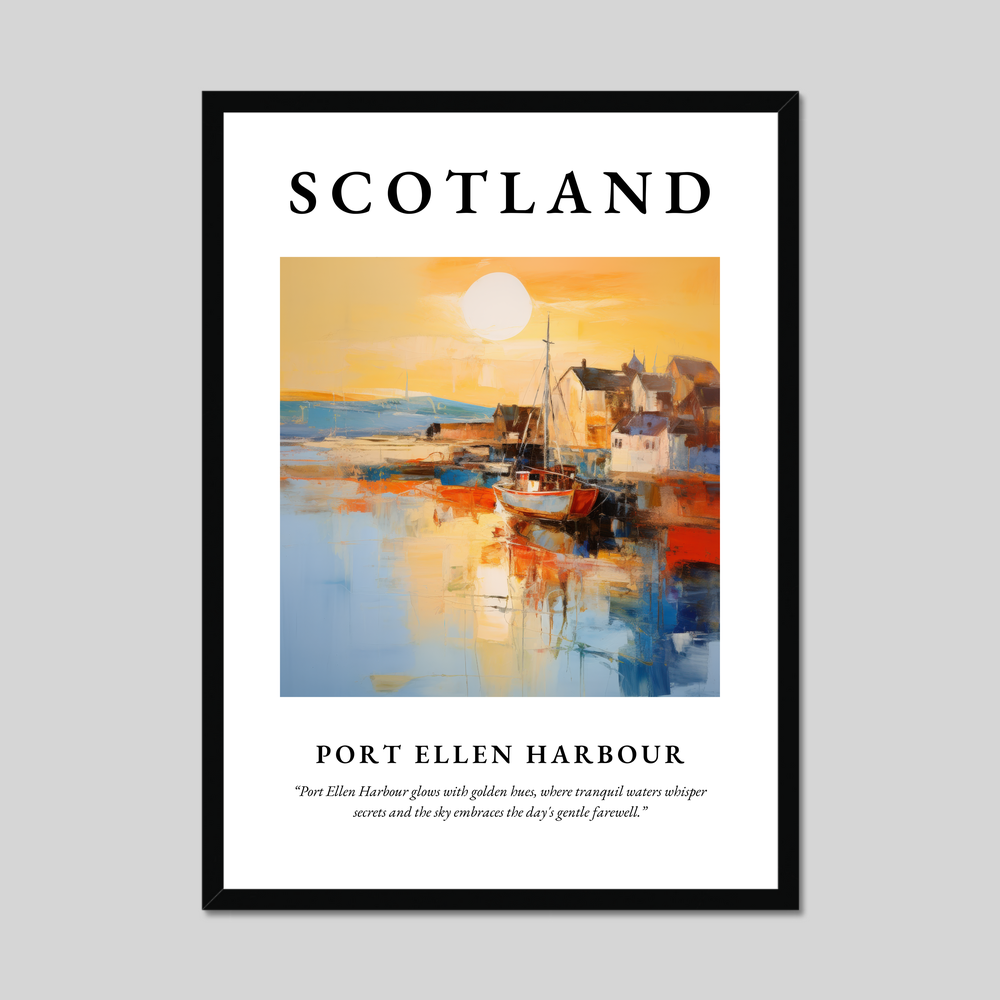 Poster of Port Ellen Harbour, Scotland.