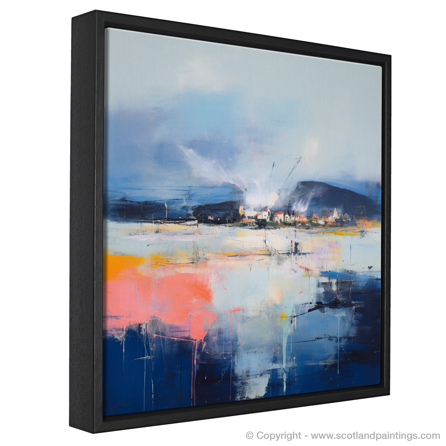 Stormy Serenity: An Abstract Vision of Whitehills Harbour