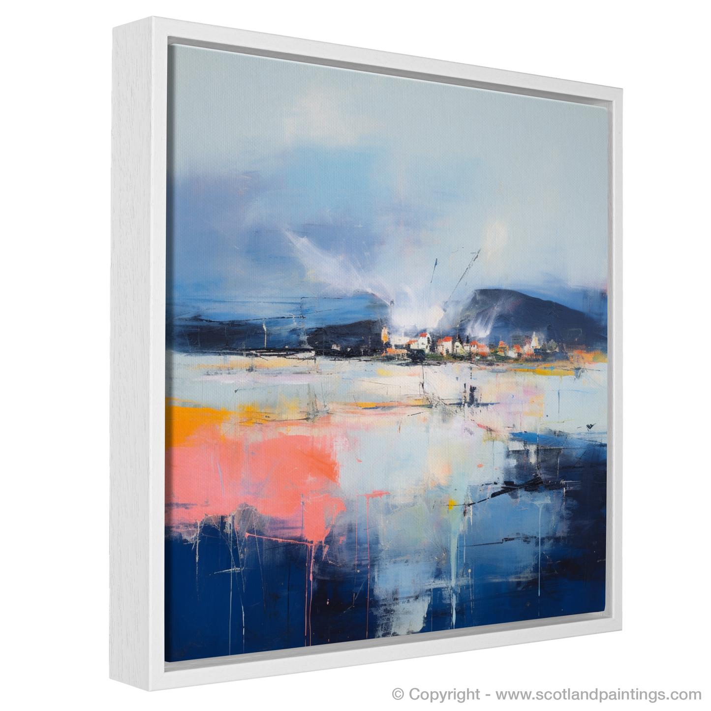 Stormy Serenity: An Abstract Vision of Whitehills Harbour