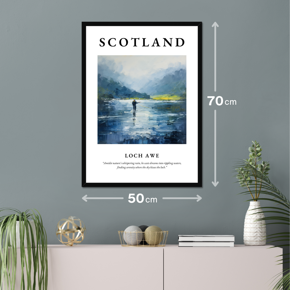 Poster of Loch Awe hanging on a wall