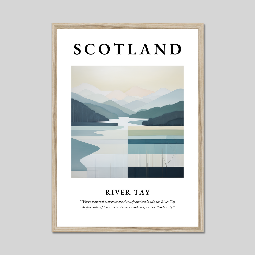 Poster in a natural frame with the word Scotland