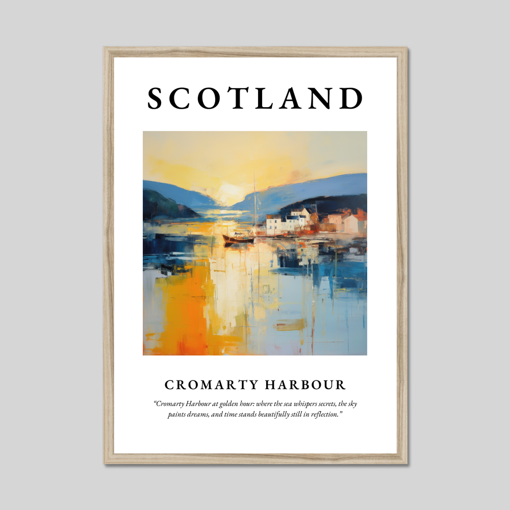 Poster in a natural frame with the word Scotland