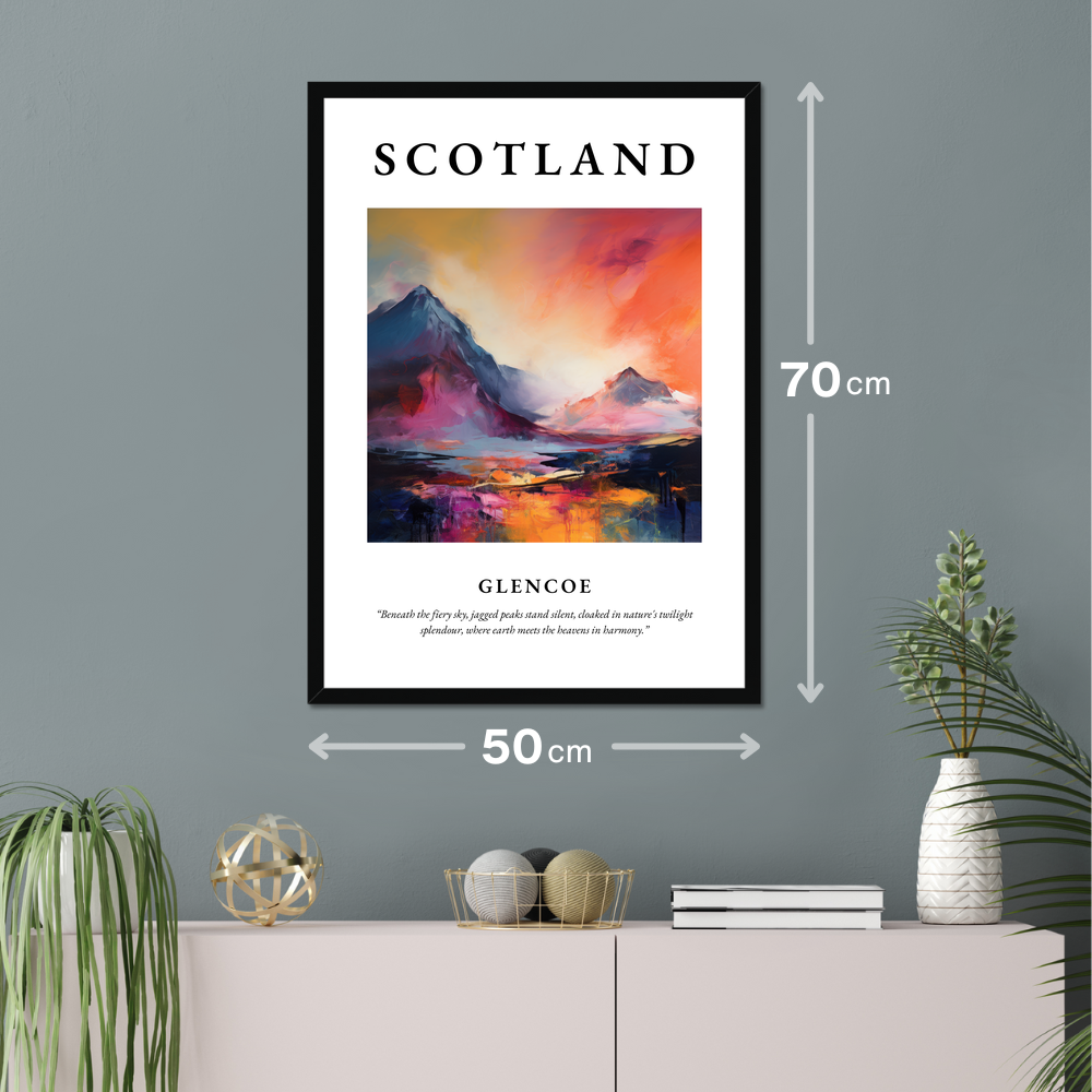 Poster of Glencoe hanging on a wall