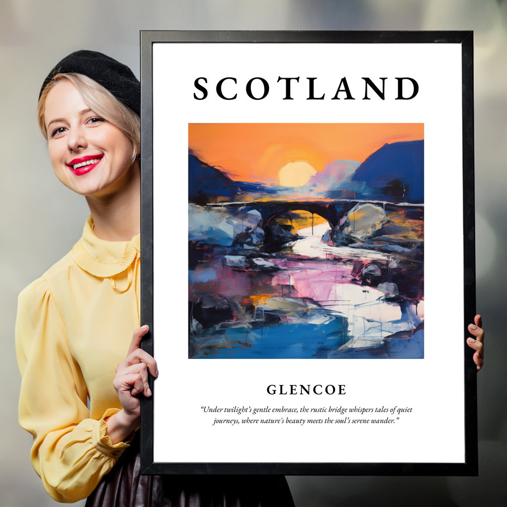 Person holding a poster of Glencoe