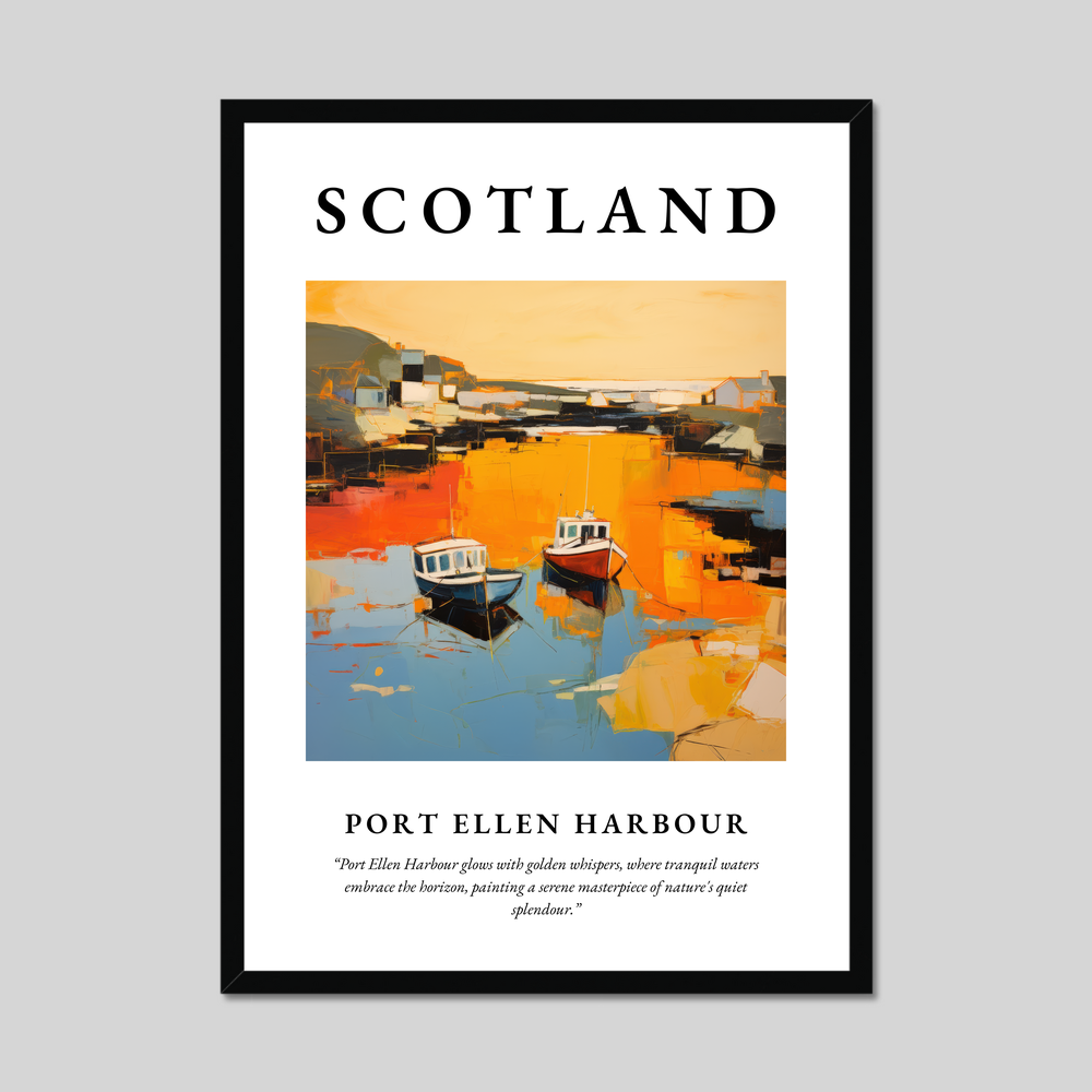 Poster of Port Ellen Harbour, Scotland.