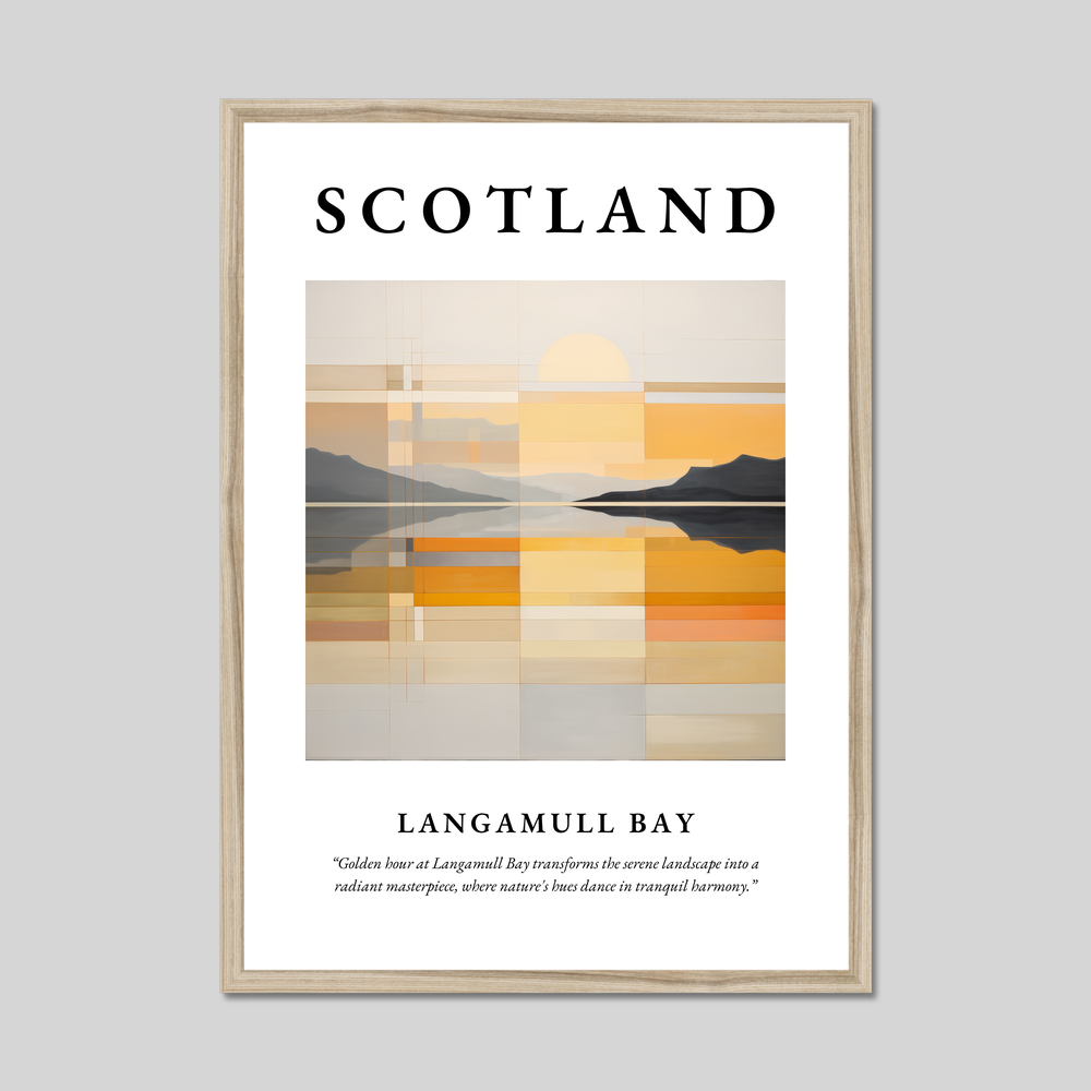 Poster in a natural frame with the word Scotland