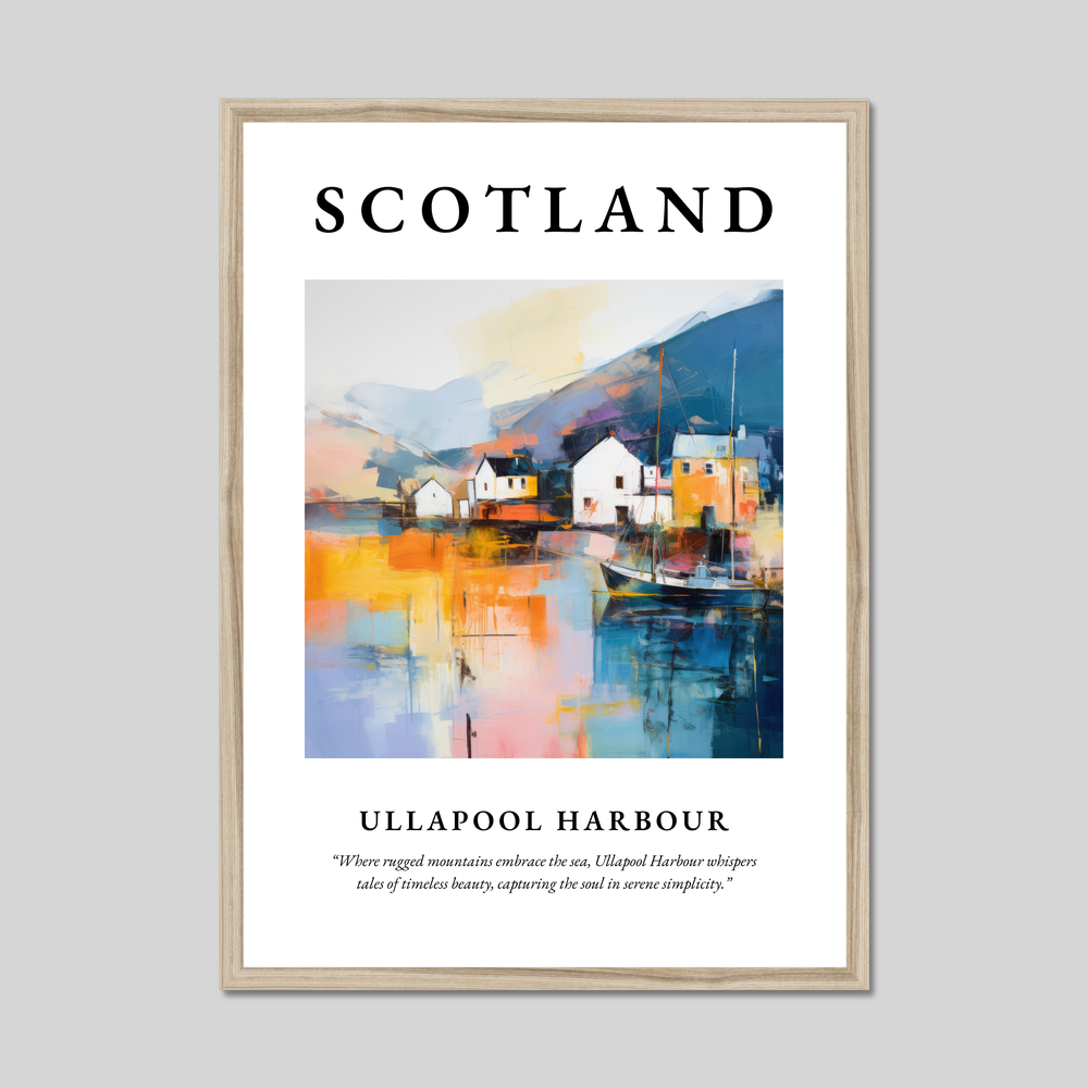 Poster in a natural frame with the word Scotland