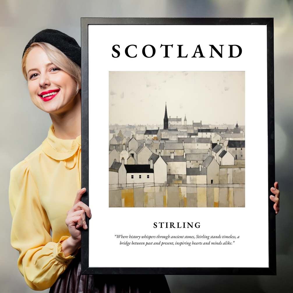 Person holding a poster of Stirling