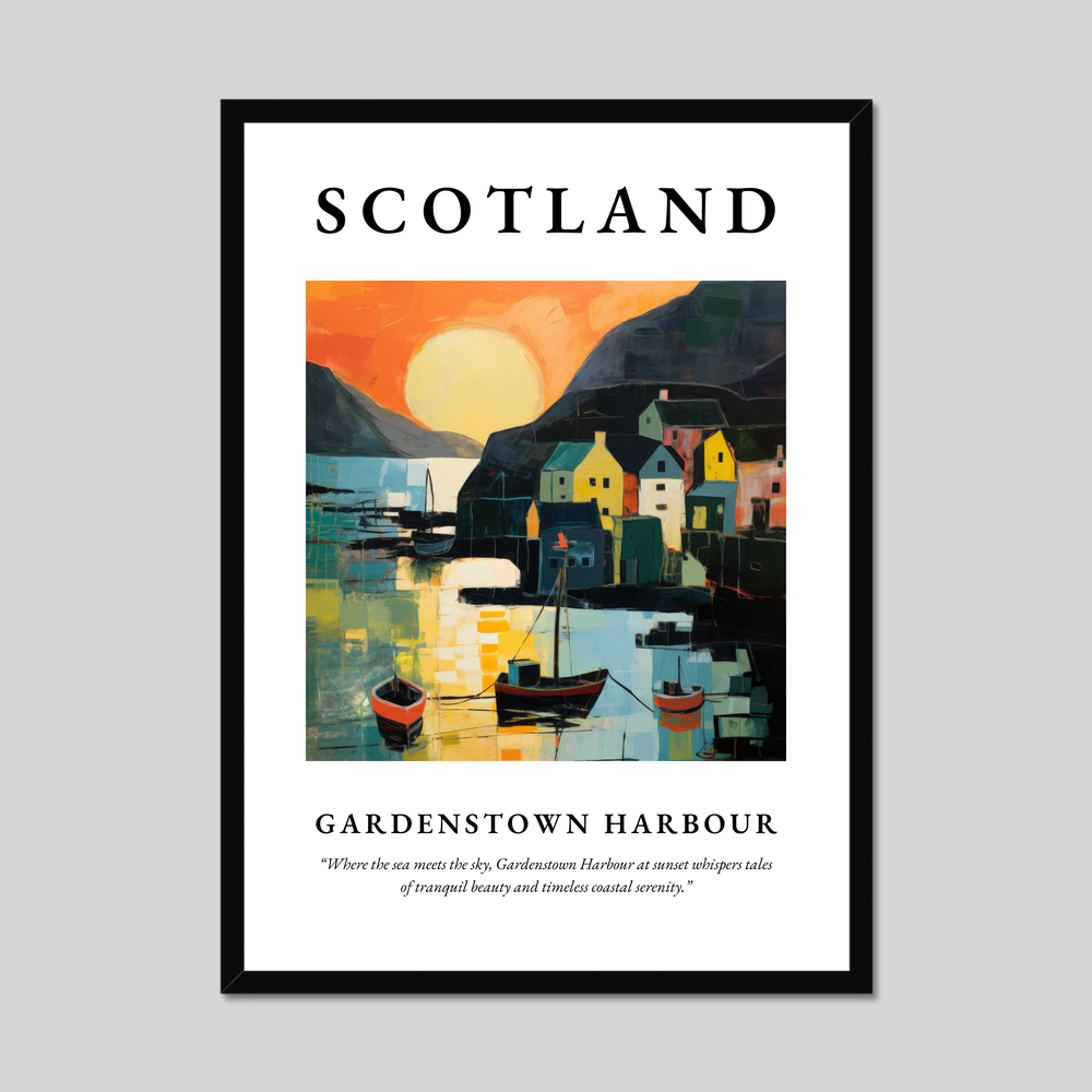 Poster of Gardenstown Harbour, Scotland.