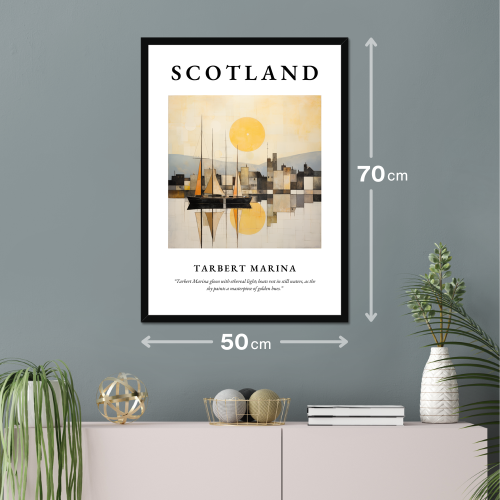 Poster of Tarbert Marina hanging on a wall