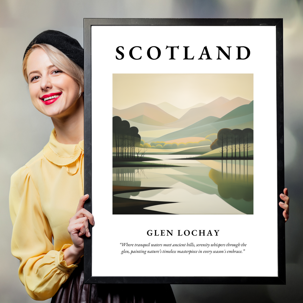 Person holding a poster of Glen Lochay