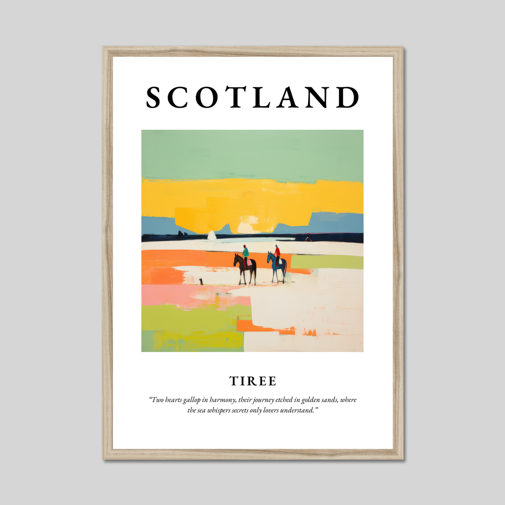 Poster in a natural frame with the word Scotland