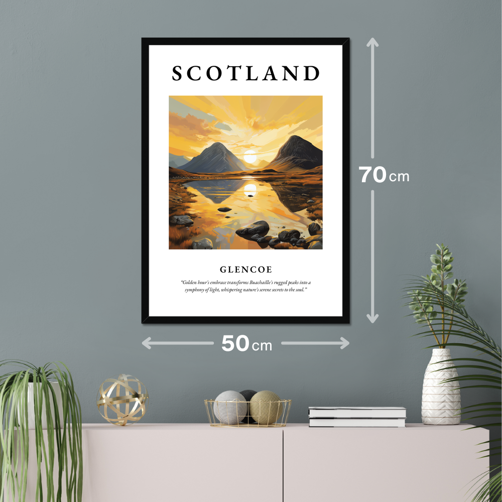 Poster of Glencoe hanging on a wall