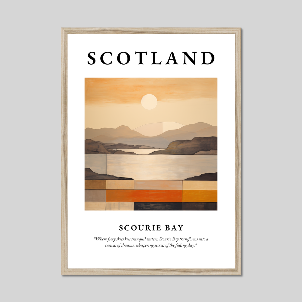 Poster in a natural frame with the word Scotland