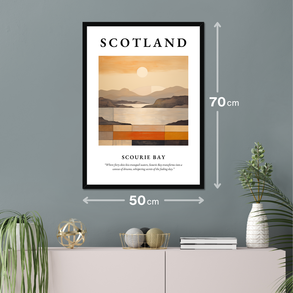 Poster of Scourie Bay hanging on a wall